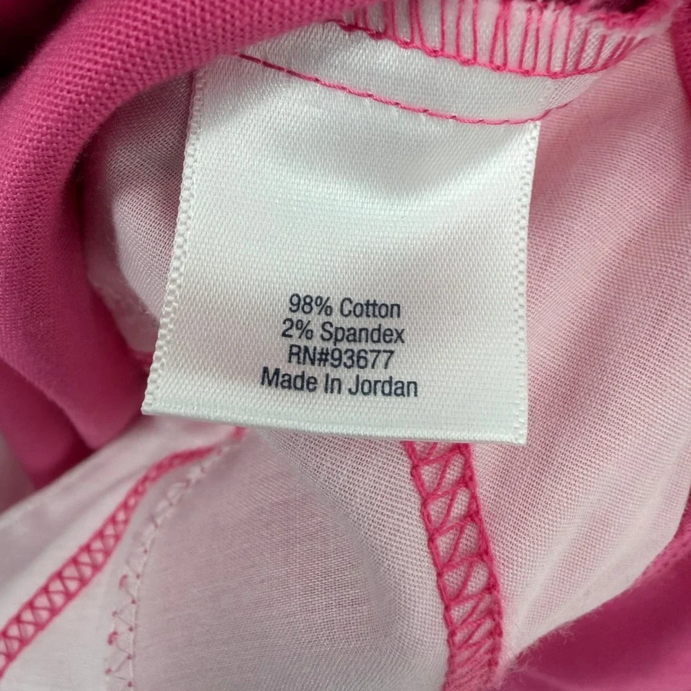 St. John's Bay Capri Pants Womens 18P Pink Mambo Easy Fit Stretch Barbiecore NEW